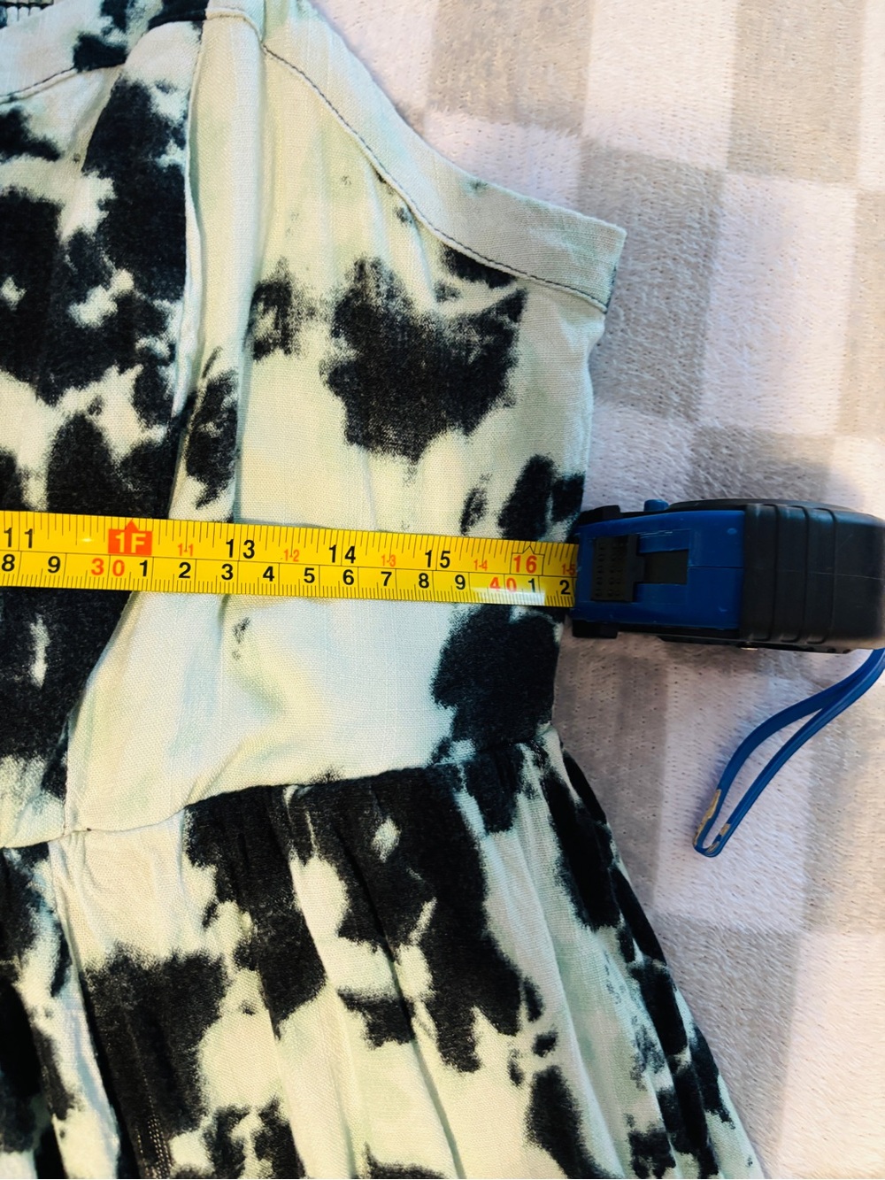Torrid Black and Green Tie-Dye Boho Sundress with Buttons - Picture 5 of 7